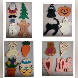 Wood Holiday Characters For Crafts - Christmas Halloween Easter Valentine's